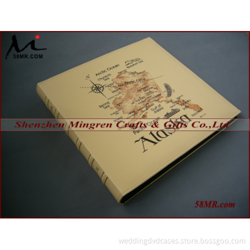 Elegant PU Leather Wedding Memo PP Pocket Slip in Photo Album Book with Photo Pocket